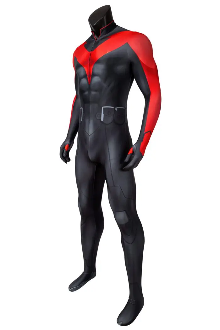 Nightwing Robin Cosplay Teen Titans Costume Red Body Suit - Image 4