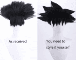 Dragon Ball Son Goku Cosplay Black Wig - Image 2