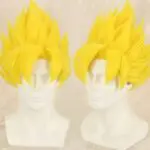 Dragon Ball Kakarotto Vegeta Goku Super Saiyan Cosplay Wig Yellow Styled
