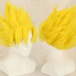 Dragon Ball Kakarotto Vegeta Goku Super Saiyan Cosplay Wig Yellow Styled