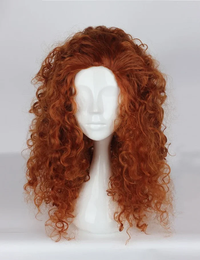 Brave Merida Cosplay Wig Brown Curly Jrcos