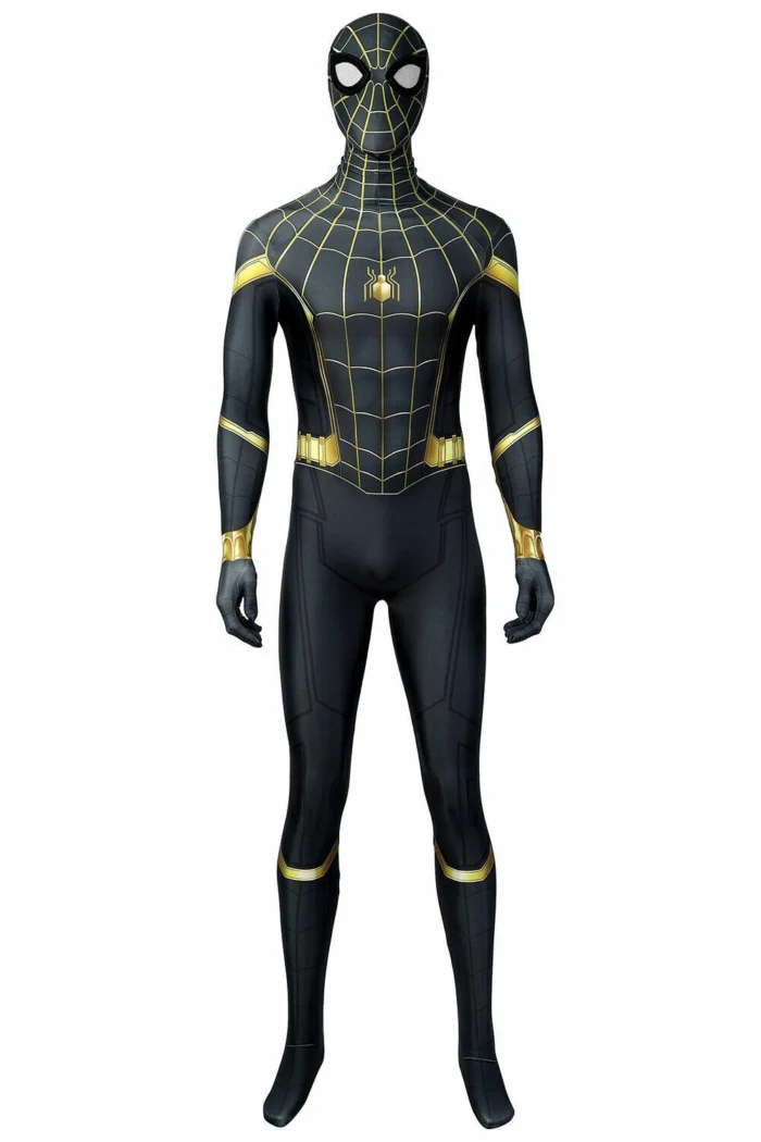 Marvel Spider-Man No Way Home Black & Gold Suit Cosplay Costume Body Zentai