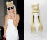 Lady Gaga Bowknot Perücke Wig Cosplay Halloween Party Ball