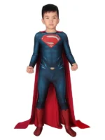 Man of Steel Superman Cosplay Costume Kid Child Jumpsuit Halloween