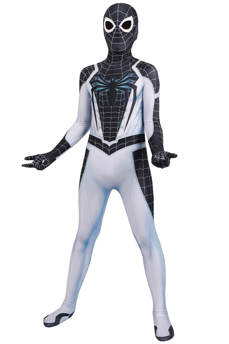 Spider-Man Negative Suit Cosplay Costume Kid Child Jumpsuit Jrcos