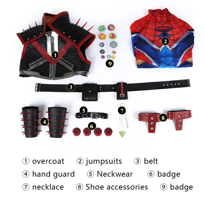 Marvel Rivals Spider-Punk Cosplay Spider-Man Costume - Image 14