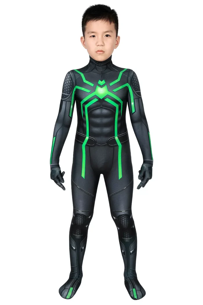 Spider-Man PS4 Stealth Big Time Cosplay Costume Kid Child Jumpsuit Jrcos
